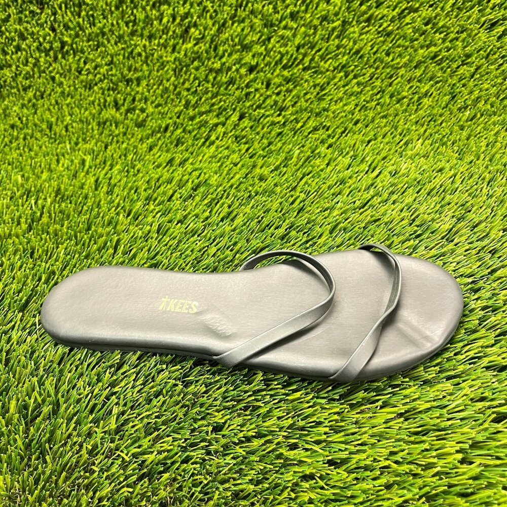 Tkees Gemma Womens Size 9 Gray Beach Walking Outdoor Flip Flops Slide Sandals